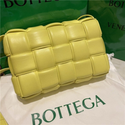 [보테가 베네타]Bottega Veneta 2020 Women's Leather Cassette Bag/Shoulder Bag 25cm - 보테가베네타 2020 여성용 레더 카세스 숄더백 25cm,,BVB0593,옐로우