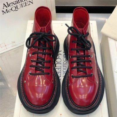 Alexander Mcqueen 2020 Leather Ankle Boots - 알렉산더 맥퀸 2020 레더 앵글부츠,  AMQS0180,Size(225 - 255).레드