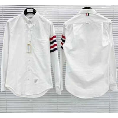 [톰브라운]Thom Browne 2023 Mens Strap Cotton Tshirts - 톰브라운 2023 남성 스트랩 코튼 셔츠 Thom01035x.Size(s - 2xl).화이트