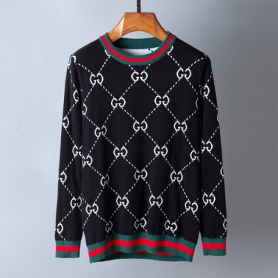 [구찌]Gucci 2020 Mens Logo Crew-neck Wool Sweaters - 구찌 2020 남성 로고 코튼 크루넥 울 스웨터 Guc03137x.Size(m - 2xl).블랙