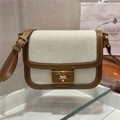 [프라다] Prada 2020 Women's Shoulder Bag,20.5cm - 프라다 2020 여성용 숄더백,20.5cm, PRAB0162,베이지