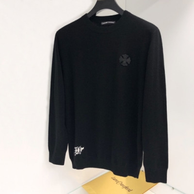 [크롬하츠]Chrome Hearts 2020 Mens Crew-neck Wool Sweaters - 크롬하츠 2020 남성 크루넥 울 스웨터 Chr0302x.Size(m - 2xl).블랙