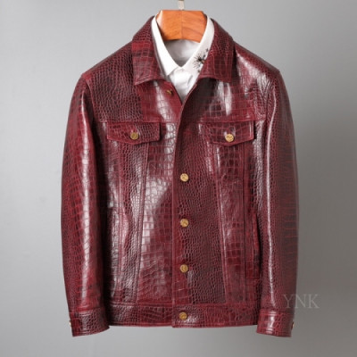 [루이비통]Louis vuitton 2020 Mens Logo Leather Jackets - 루이비통 2020 남성 로고 가죽 자켓 Lou02361x.Size(m - 3xl).버건디