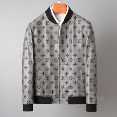 [루이비통]Louis vuitton 2020 Mens Logo Leather Jackets - 루이비통 2020 남성 로고 가죽 자켓 Lou02362x.Size(m - 3xl).그레이