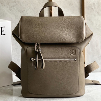 [로에베] Loevve 2020 Men's Leather Goya BackPack ,28cm - 로에베 2020 남성용 레더 고야 백팩, 28cm, LOEB0467, 카키