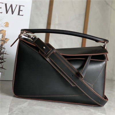 [로에베] Loevve 2020 Women's Puzzle Tote Shoulder Bag , 30cm - 로에베 2020 여서용 퍼즐 토트 숄더백, 30cm, LOEB0468, 블랙