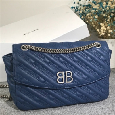 [발렌시아가]  Balenciaga 2020 BB Round Shoulder Bag,26cm - 발렌시아가 2020 비비 라운드 숄더백,26cm,BGB0632,네이비