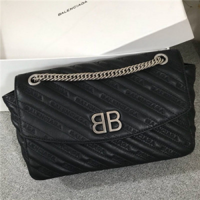 [발렌시아가]  Balenciaga 2020 BB Round Shoulder Bag,26cm - 발렌시아가 2020 비비 라운드 숄더백,26cm,BGB0636,블랙