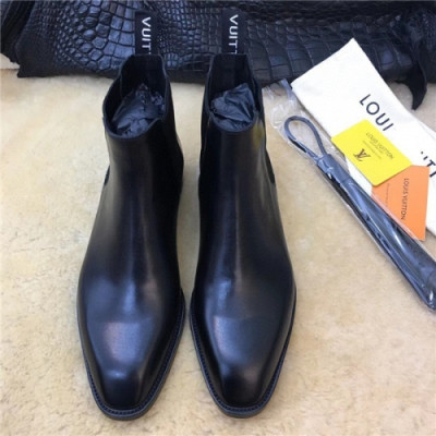 Louis Vuitton 2020 Men's Leather Ankle Boots - 루이비통 2020 남서용 레더 앵글부츠,Size(240-275),LOUS1426,블랙