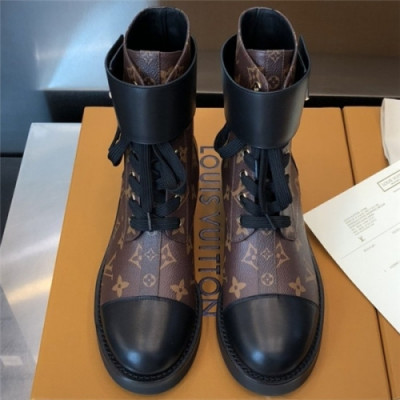 Louis Vuitton 2020 Women's Leather Ankle Boots - 루이비통 2020 여서용 레더 앵글부츠, Size(225-255), LOUS1443,블랙