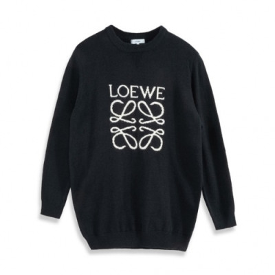 [로에베]Loewe 2020 Womens  Logo Crew-neck Wool Sweaters - 로에베 2020 여자 로고 크루넥 울 스웨터 Loe0313x.Size(xs - l).블랙