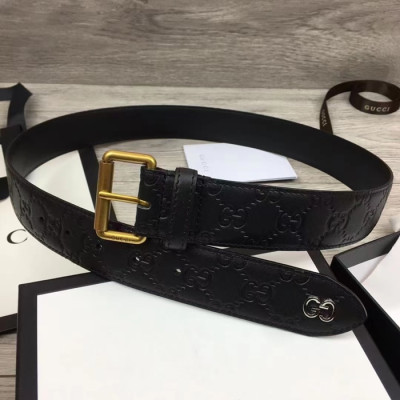 Gucci 2023 Mens Leather Belt - 구찌 2023 남성용 레더 벨트,Size(4.0cm),GUBT0140,블랙