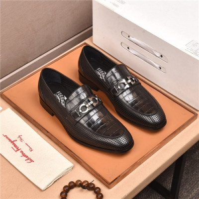 Salvatore Ferragamo 2020 Men's Leather Oxford Shoes - 페라가모 2020 남서용 레더 옥스퍼드 슈즈,Size(240-275),FGMS0452,블랙