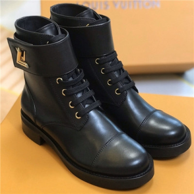 Louis Vuitton 2020 Women's Leather Ankle Boots - 루이비통 2020 여서용 레더 앵글부츠,Size(225-255),LOUS1463,블랙