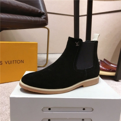 Louis Vuitton 2020 Men's Leather Ankle Boots - 루이비통 2020 남서용 레더 앵글부츠,Size(240-275),LOUS1467,블랙