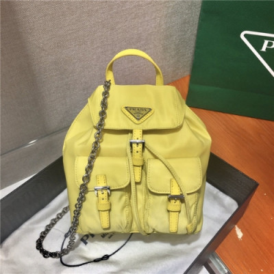 [프라다] Prada 2020 Women's Nylon Mini Shoulder Bag,17cm - 프라다 2020 여서용 네일론 미니 숄더백,17cm,PRAB0190,옐로우