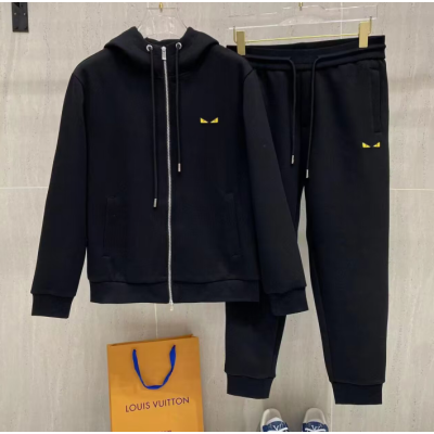 [펜디]Fendi 2023 Mens Patch Logo Training Down Clothes&Pants - 펜디 2023 남성 패치 로고 다운 트레이닝복&팬츠 Fen0872x.Size(m - 3xl).블랙