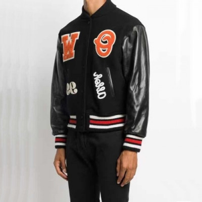 [오프화이트]Off-white 2020 Mens Logo Casual Leather Jackets - 오프화이트 2020 남성 로고 캐쥬얼 가죽 자켓 Off0597x.Size(m - 2xl).블랙