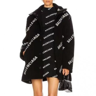 [발렌시아가]Balenciaga 2020 Mm/Wm Logo Cashmere Coats - 발렌시아가 2020 남/녀 로고 캐시미어 코트 Bal0860x.Size(s - l).블랙