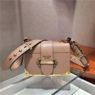 [프라다] Prada 2020 Women's Leather Shoulder Bag,19cm - 프라다 2020 여성용 레더 숄더백,19cm,PRAB0245,핑크