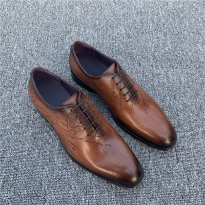 Berluti 2020 Men's Leather Oxford Shoes - 벨루티 2020 남서용 레더 옥스퍼드 슈즈,Size(240-275),BERTS0141,브라운