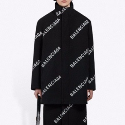 [발렌시아가]Balenciaga 2020 Mm/Wm Logo Cashmere Coats - 발렌시아가 2020 남/녀 로고 캐시미어 코트 Bal0866x.Size(xs - l).블랙