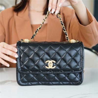 Chanel 2020 Women's Leather Vintage Cross Shoulder Bag,25cm - 샤넬 2020 남성용 레더 빈티지 크로스 숄더백,25cm,CHAB1578,블랙