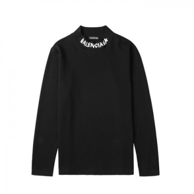 [발렌시아가]Balenciaga 2020 Mens Logo Crew-neck Cotton Tshirts - 발렌시아가 2020 남성 로고 크루넥 코튼 맨투맨 Bal0868x.Size(xs - l).블랙