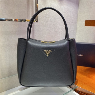 Prada 2020 Women's Leather Tote Bag,33cm - 프라다 2020 여성용 레더 토트백,33cm,PRAB0251,블랙