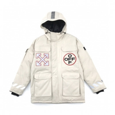 [오프화이트]Off-white 2020 Mens Logo Casual Duck Down Jackets - 오프화이트 2020 남성 로고 캐쥬얼 덕다운 자켓 Off0604x.Size(m - 3xl).아이보리