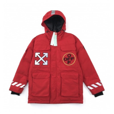 [오프화이트]Off-white 2020 Mens Logo Casual Duck Down Jackets - 오프화이트 2020 남성 로고 캐쥬얼 덕다운 자켓 Off0605x.Size(m - 3xl).레드