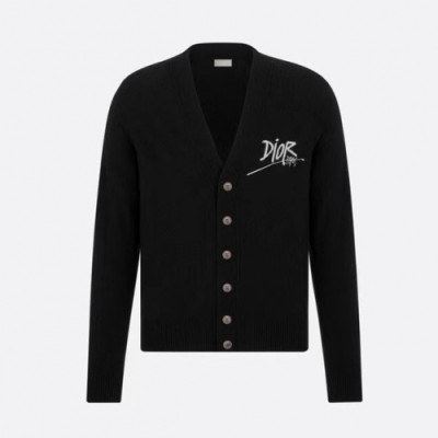 [디올]Dior 2020 Mens Retro Logo Wool Cardigan - 디올 2020 남성 레트로 로고 울 가디건 Dio0978x.Size(xs - l).블랙