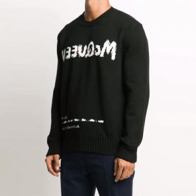 [알렉산더맥퀸]Alexander McQueen 2020 Mens Crew -neck Sweaters - 알렉산더 맥퀸 2020 남성 크루넥 스웨터 Qeen0096x.Size(s - 2xl).블랙