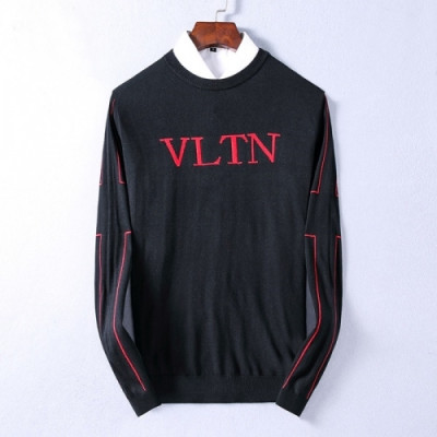 [발렌티노]Valentino 2020 Mens Big Logo Crew-neck Wool Sweaters - 발렌티노 2020 남성 빅로고 크루넥 울 스웨터 Val0441x.Size (m - 3xl).블랙