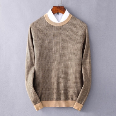 [펜디]Fendi 2020 Mens Logo Crew-neck Wool Sweaters - 펜디 2020 남성 로고 크루넥 울 스웨터 Fen0878x.Size(m - 3xl).카멜