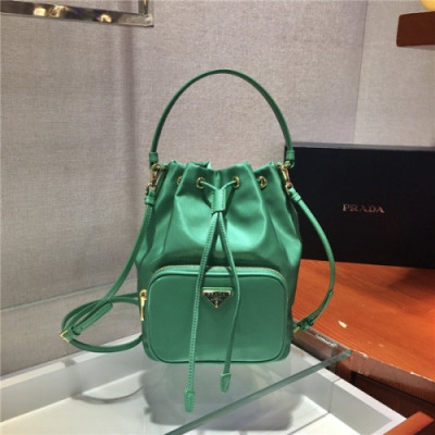 Prada 2020 Women's Nylon Tote Shoulder Bag,18cm - 프라다 2020 여성용 네일론 토트 숄더백,18cm,PRAB0266,그린