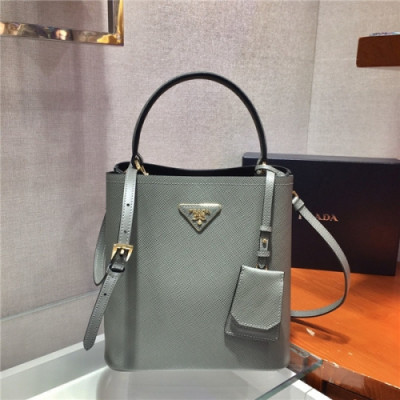 Prada 2020 Women's Leather Shoulder Bag,22cm - 프라다 2020 여성용 레더 숄더백,22cm,PRAB0287,그레이