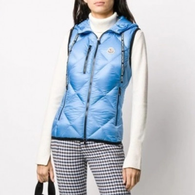 [몽클레어]Moncler 2020 Womens Patch Logo Down Pedding Vest - 몽클레어 2020 여성 패치 로고 다운 패딩 조끼 Moc02014x.Size(s - l).블루