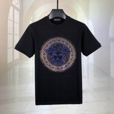 [베르사체]Versace 2020 Mens Logo Short Sleeved Tshirts - 베르사체 2020 남성 메두사 반팔티 Ver0747x.Size(m - 3xl).블랙