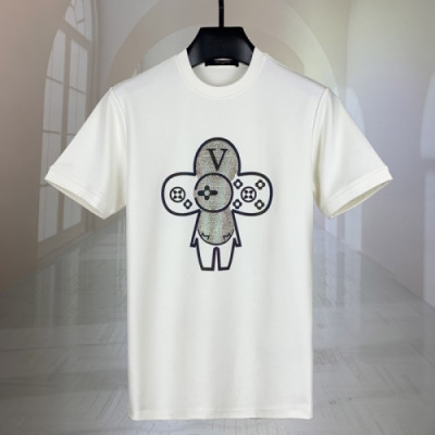 [루이비통]Louis vuitton 2020 Mens Logo Short Sleeved Tshirts - 루이비통 2020 남성 로고 반팔티 Lou02449x.Size(m - 3xl).화이트