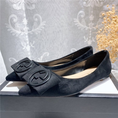 Gucci 2020 Women's Suede Flat - 구찌 2020 여성용 스웨이드 플렛,Size(225-250),GUCS1322,블랙