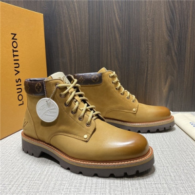 Louis Vuitton 2020 Men's Leather Ankle Boots - 루이비통 2020 남성용 레더 앵글부츠,Size(240-270),LOUS1525,옐로우