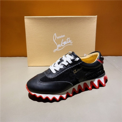 Christian Loubutin 2020 Men's Leather Sneakers - 크리스챤루부탱 2020 남성용 레더 스니커즈,Size(240-270),CLS0110,블랙