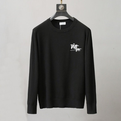 [디올]Dior 2020 Mens Retro Logo Crew-neck Sweaters - 디올 2020 남성 레트로 로고 크루넥 스웨터 Dio01033x.Size(m - 2xl).블랙