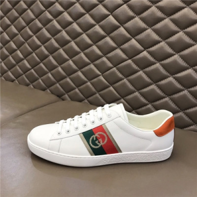 Gucci 2020 Men's Leather Sneakers - 구찌 2020 남성용 레더 스니커즈,Size(240-270),GUCS1333,화이트