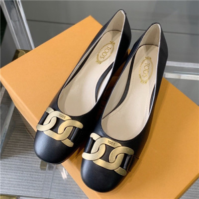 Tod's 2020 Women's Leather Flat - 토즈 2020 여성용 레더 플렛,Size(225-250),TODS0155,블랙