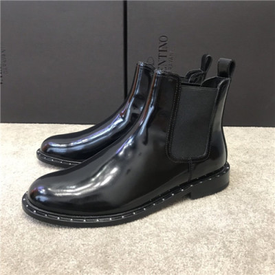 Valentino 2020 Men's Leather Ankle Boots - 발렌티노 2020 남성용 레더 앵글 부츠,Size(240-270),VTS0261,블랙