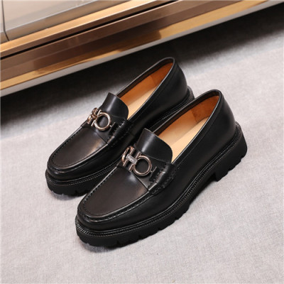 Salvatore Ferragamo 2020 Men's Leather Loafer - 페라가모 2020 남성용 레더 로퍼,Size(240-270),FGMS0497,블랙