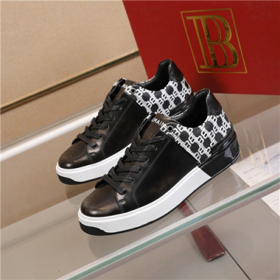 Balmain 2020 Men's Leather Sneakers - 발망 2020 남성용 레더 스니커즈,Size(240-270),BALMS0015,블랙