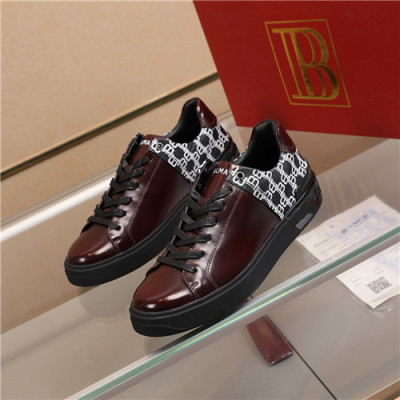 Balmain 2020 Men's Leather Sneakers - 발망 2020 남성용 레더 스니커즈,Size(240-270),BALMS0016,브라운